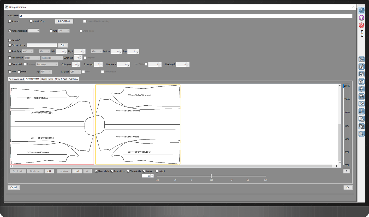 Smart.Placment II - preview the nesting rules