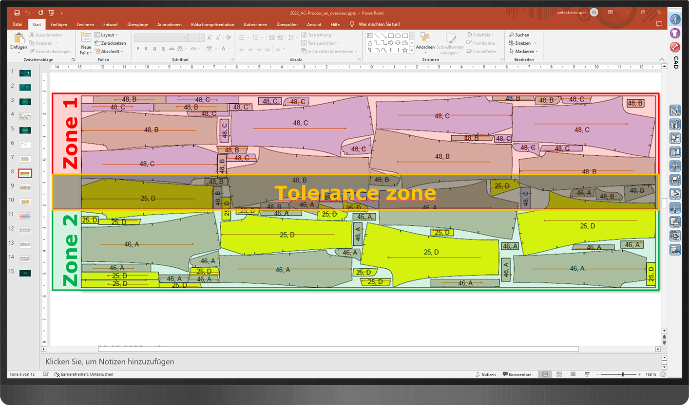 Smart.Placement V - horizontal quality zones enable easy handling and avoid color shading