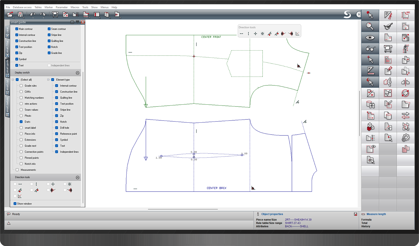 Smart.Guide assists with magnetism and context-sensitive menus