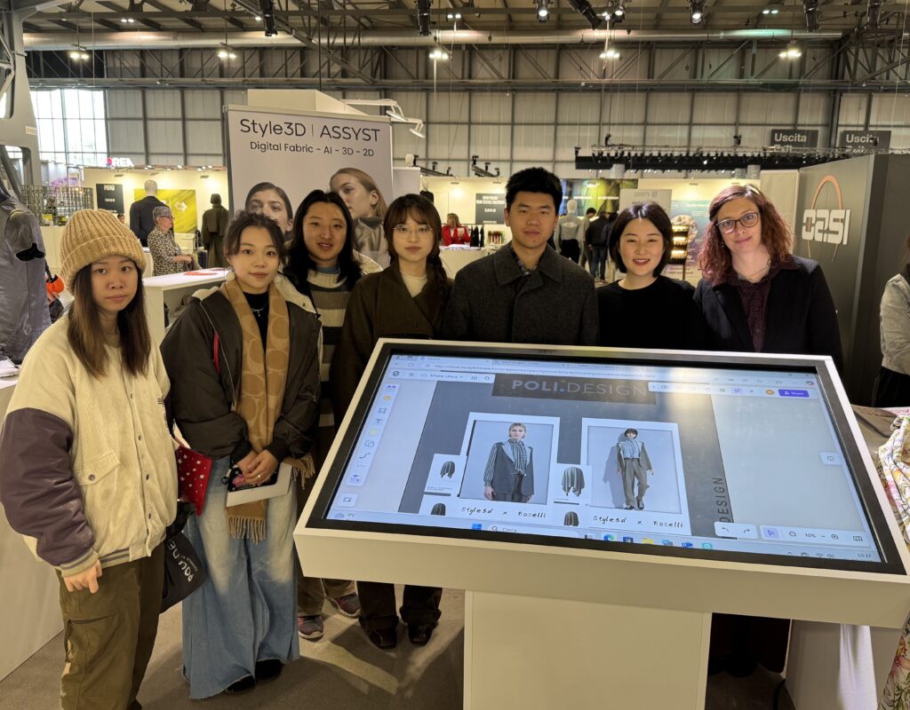 Students of Poli.Design (Politecnico di Milano), visiting the Style3D | ASSYST booth at SAMAB 2025