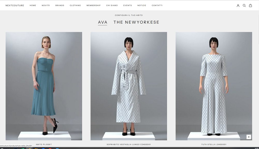 Webshop of NextCouture, with Style3D | ASSYST 3D Simulations