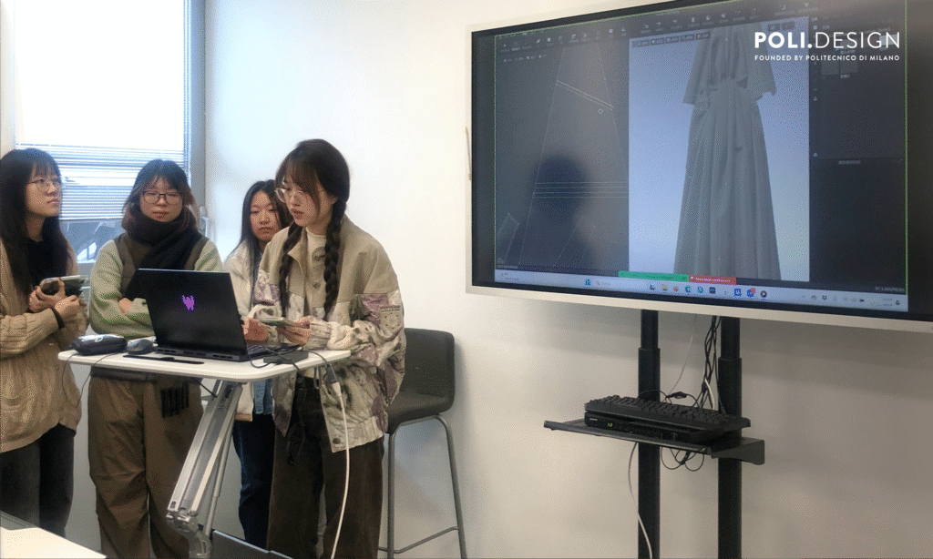 Students at Poli.Design (Politecnico di Milano), using Style3D Studio in class