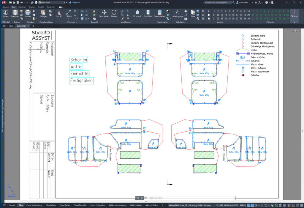 Plan.Assyst Highlights: Sewing Plans and Assembly Instructions