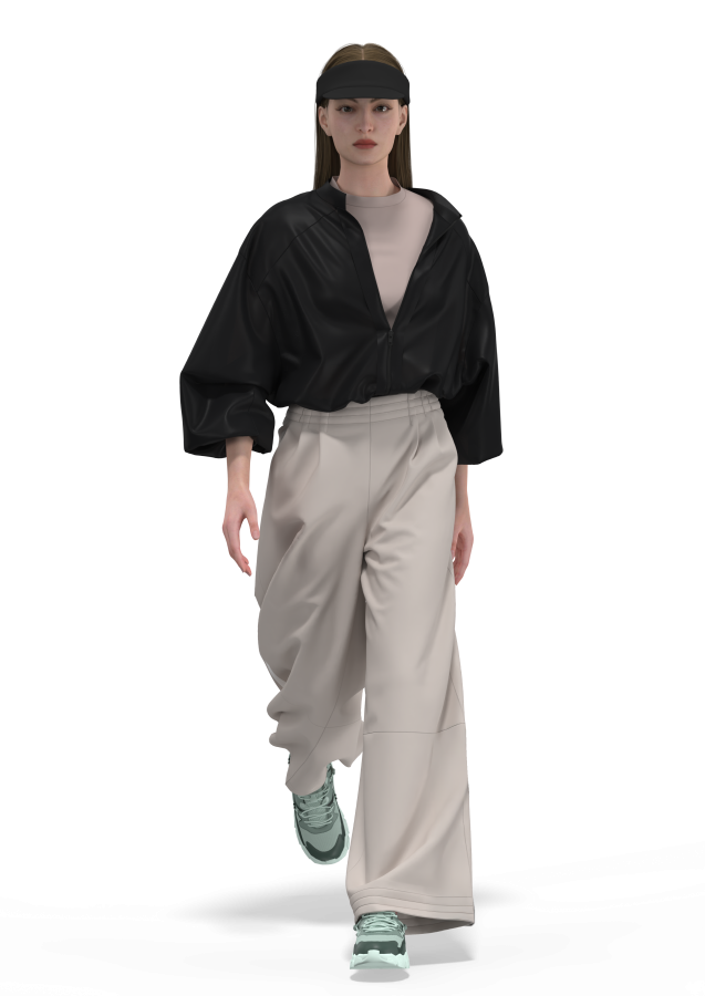 A clothed avatar full-body shot