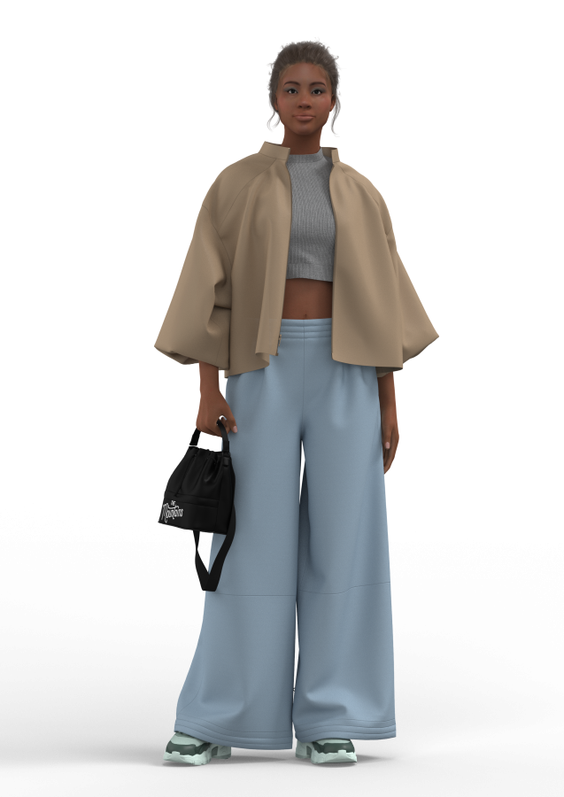 A clothed avatar full-body shot